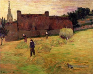 Foin en Bretagne postimpressionnisme Primitivisme Paul Gauguin Peinture à l'huile